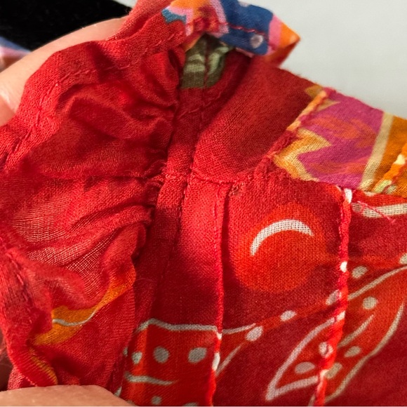 FARM Rio Red Floral Blouse with Pineapple Print size XS - Picture 5 of 10